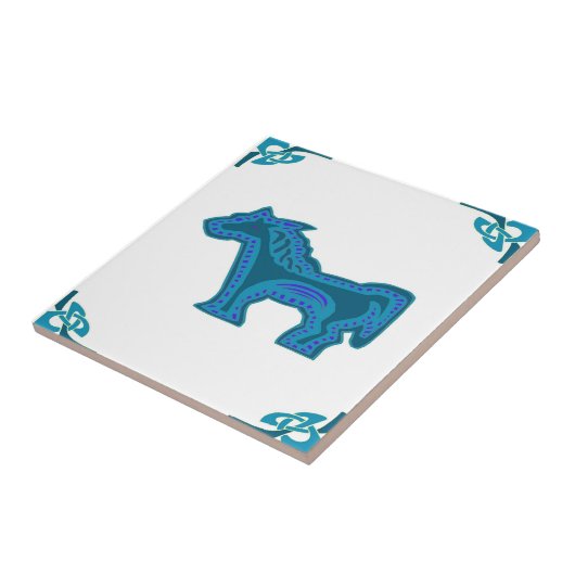Dutch Blue Horsey Tegeltje (Zijkant)
