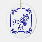 Dutch Boy Ice Skating Keramisch Ornament (Links)