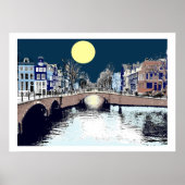 Dutch Bridge Full Moon Poster (Voorkant)