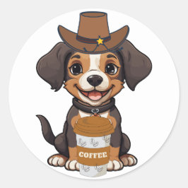 Dutch Bros Coffee Dog Ronde Sticker