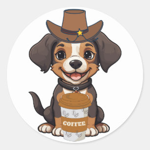 Dutch Bros Coffee Dog Ronde Sticker