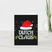 Dutch Claus Christmas Lights Santa Pajama Family M Kaart (Voorkant)