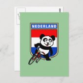 Dutch Cycling Panda Briefkaart (Voorkant / Achterkant)