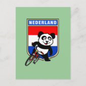Dutch Cycling Panda Briefkaart (Voorkant)