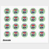 Dutch Cycling Panda Ronde Sticker (Vel)
