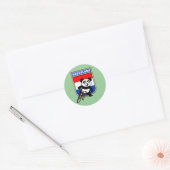 Dutch Cycling Panda Ronde Sticker (Envelop)