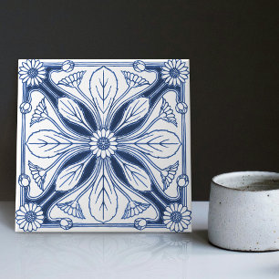 Dutch Delft Blue Daisy Repro Backsplash Kitchen Tegeltje