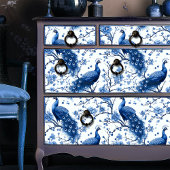 Dutch Delfts  Blauw Bloemen Pauw Decoupage Tissuepapier