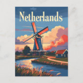 Dutch Delight: Omhels Windmolen Magic Nederland Briefkaart (Voorkant)