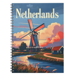 Dutch Delight: Omhels Windmolen Magic Nederland Notitieboek