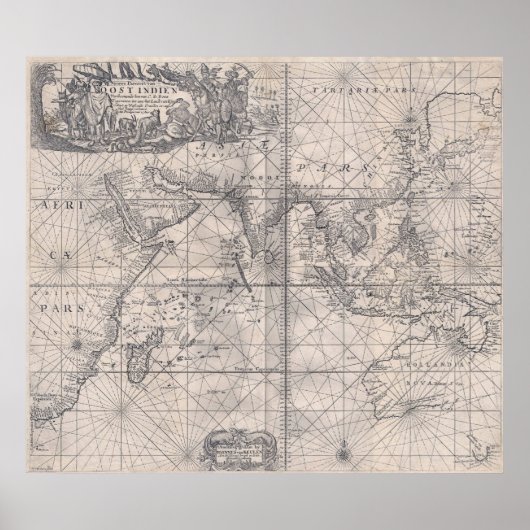 Dutch East Indies 1689 - ZEER hoge resolutie. Poster (Voorkant)