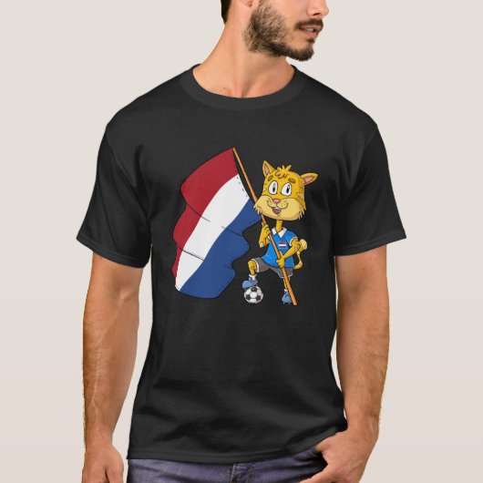 Dutch fan cat t-shirt (Voorkant)
