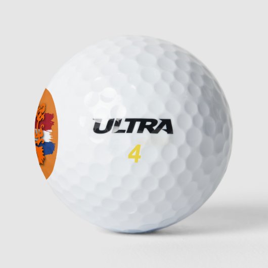 Dutch Flag Oranje Leeuw Team Holland Golfer Golfballen (Logo)