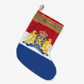 Dutch Flag stocking, Nederland, monogram Kleine Kerstsok (Voorkant (Hangend))