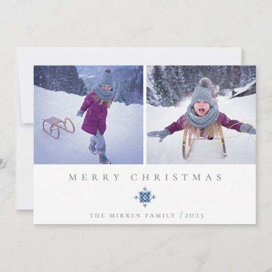 Dutch Floral Holiday fotokaart Feestdagenkaart (Voorkant)