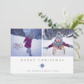 Dutch Floral Holiday fotokaart Feestdagenkaart (Staand voorkant)