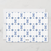 Dutch Floral Holiday fotokaart Feestdagenkaart (Achterkant)