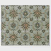 Dutch Golden Glow Christmas Seamless Pattern Cadeaupapier (Vlak)