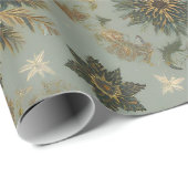 Dutch Golden Glow Christmas Seamless Pattern Cadeaupapier (Rol Hoek)