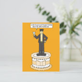 Dutch Happy Birthday Cartoon Man in Leather Briefkaart (Staand voorkant)