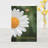 Dutch Happy Moederdag Kaart (Gele Bloem)