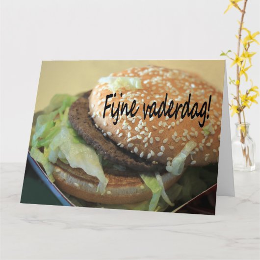 Dutch Happy Vaderdag Kaart (Gele Bloem)