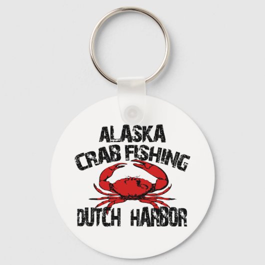 Dutch Harbour Alaska Crab Vist Sleutelhanger (Voorkant)