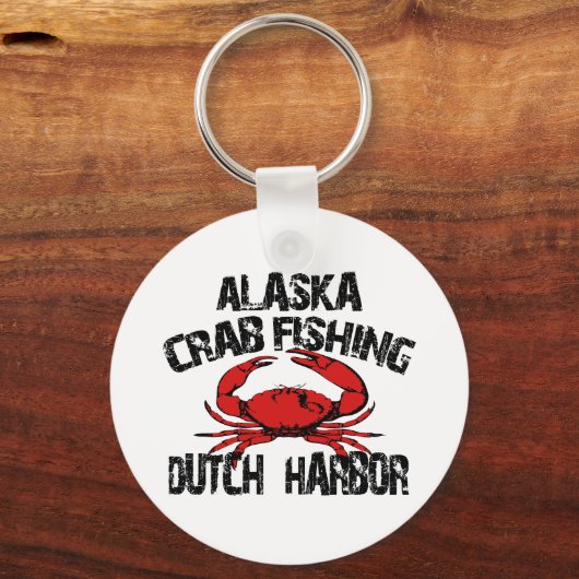Dutch Harbour Alaska Crab Vist Sleutelhanger (Voorkant)
