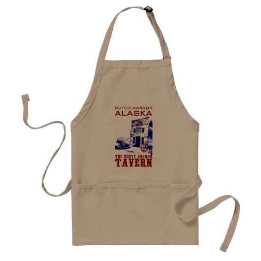 Dutch Harbour Rusty Anchor Tavern Standaard Schort (Voorkant)