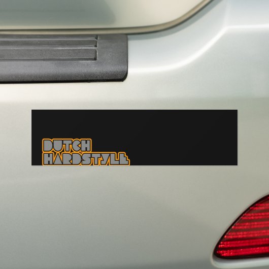 Dutch Hardstyle Hardbass muziek qlimax basis Bumpersticker (Op auto)