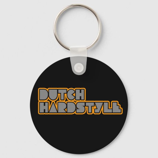 Dutch Hardstyle Hardbass muziek qlimax basis Sleutelhanger (Voorkant)