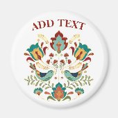 Dutch Hex Welkom Vogels Magneet (Voorkant)