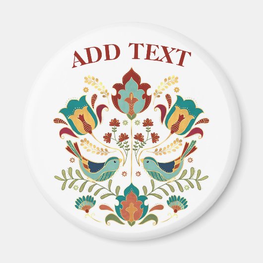 Dutch Hex Welkom Vogels Magneet (Voorkant)