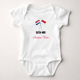 Dutch-Indo with Two Flags with Personalized Name Romper
