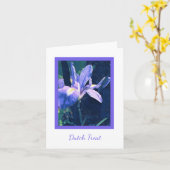 Dutch Iris Blank Wenskaart Kaart (Gele Bloem)