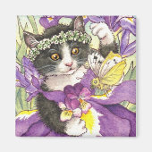 Dutch Iris Kitten Magnet (Voorkant)