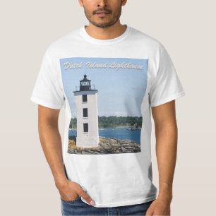 Dutch Island Lighthouse (met tekst) T-shirt