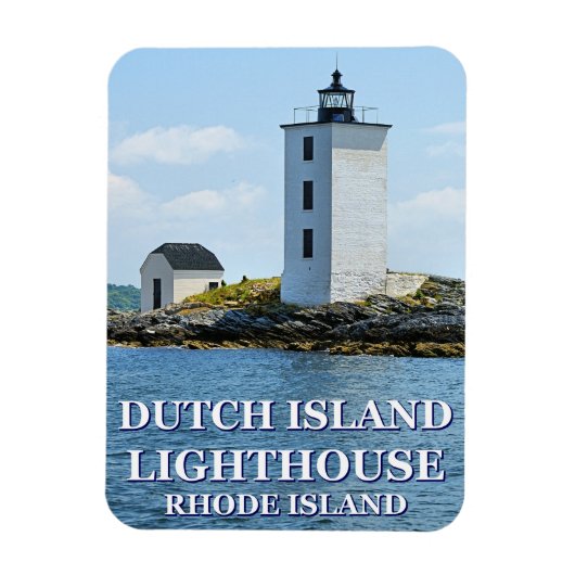 Dutch Island Lighthouse, Rhode Island Photo Magnet Magneet (Verticaal)