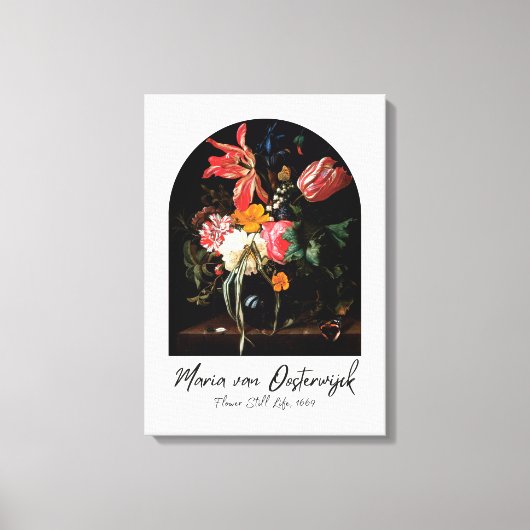 Dutch Masters: een bloemenstilleven Canvas Afdruk (Voorkant)