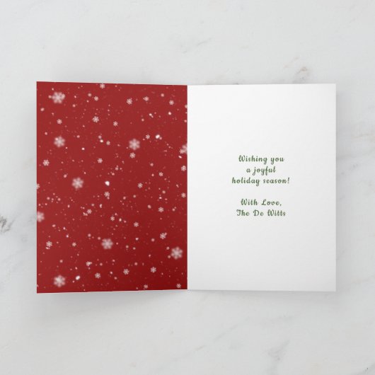 Dutch Merry Christmas, Vrolijk Kerstfeest, Aangepa Feestdagen Kaart (Binnen)