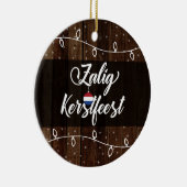 Dutch Merry Kerstmis, Zalige Kerstmis Rustic Keramisch Ornament (Rechts)
