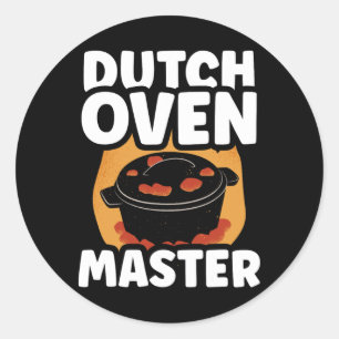 Dutch Oven Master BBQ Iron Metal Lover Dutch Oven Ronde Sticker