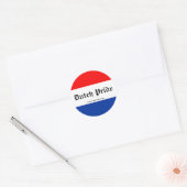 Dutch Pride stickers! Ronde Sticker (Envelop)