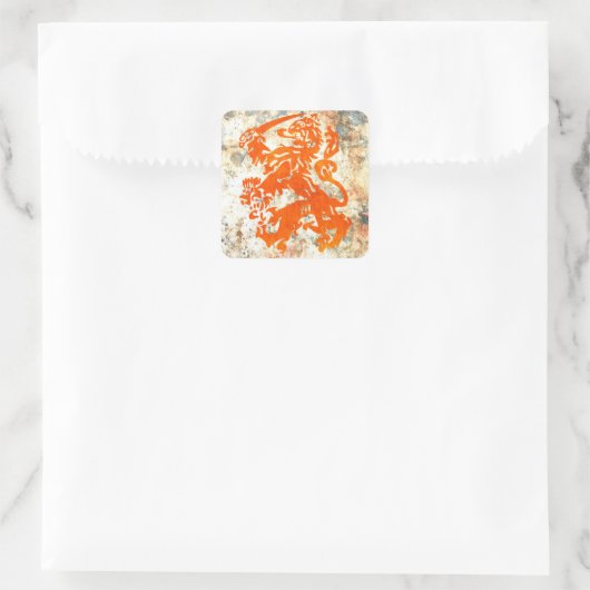 Dutch Republic Lion Vierkante Sticker (Tas)