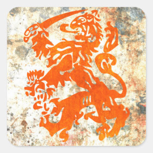 Dutch Republic Lion Vierkante Sticker
