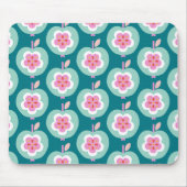 Dutch Retro Apple Blauwgroen Muismat (Voorkant)