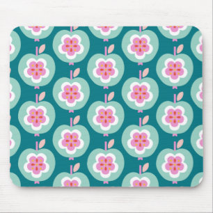 Dutch Retro Apple Blauwgroen Muismat