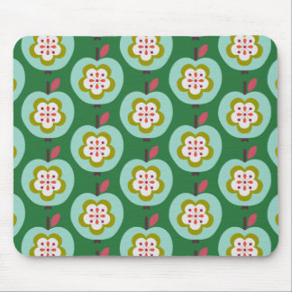 Dutch Retro Apples Groen Muismat