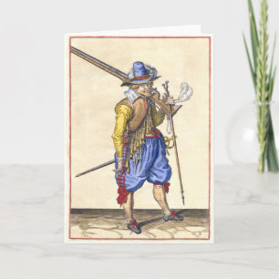 Dutch Rifleman - 17e eeuw - Wenskaart Kaart