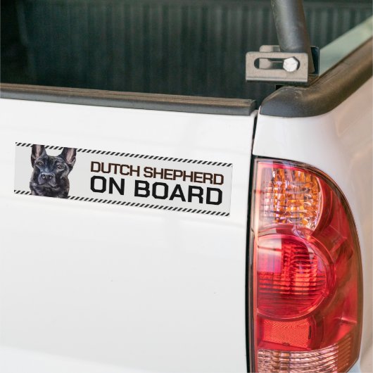 Dutch Shepherd aan boord Bumpersticker (Op Truck)